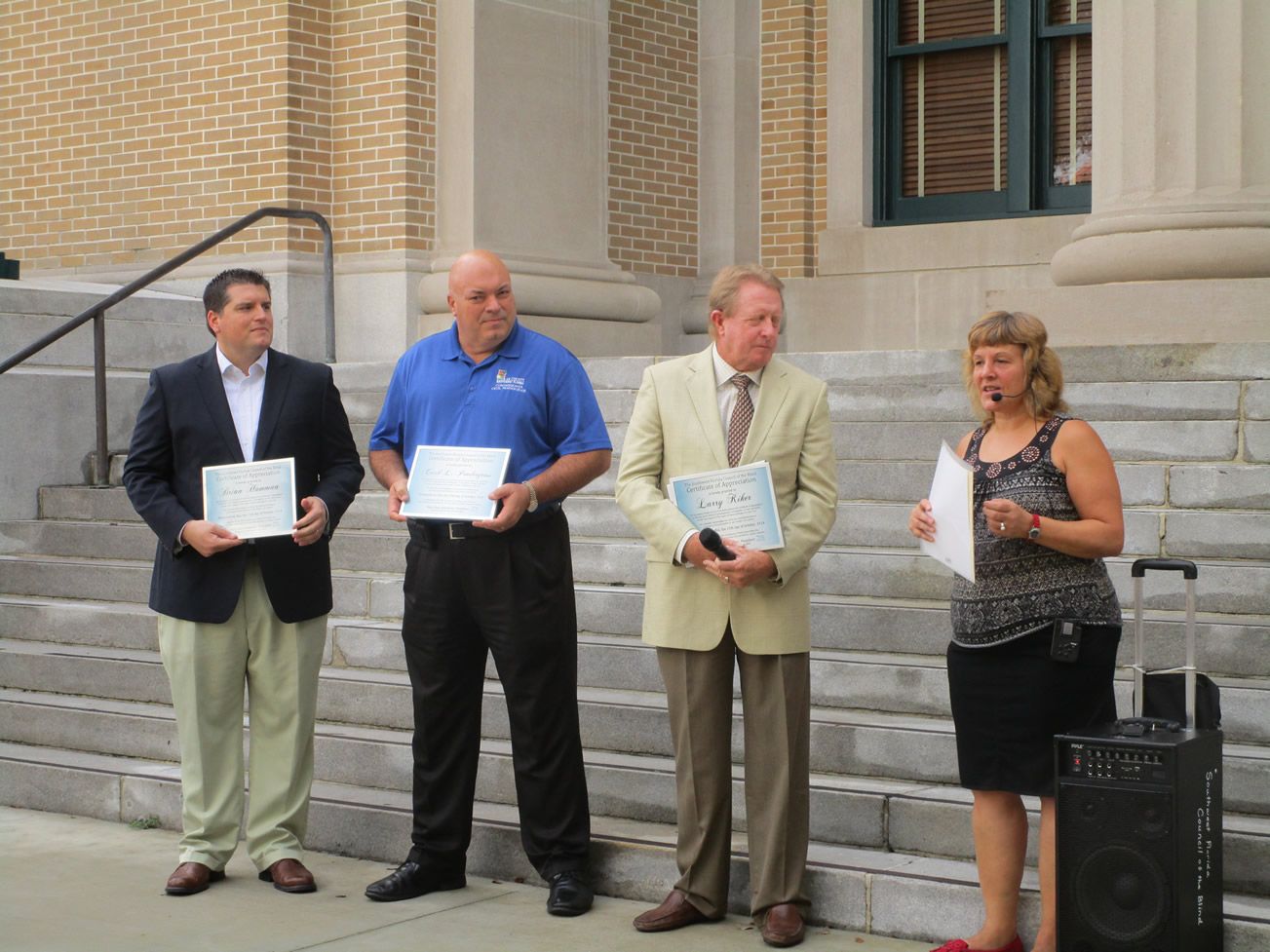 Presenting commissioners with certificates of appreciation November 2014